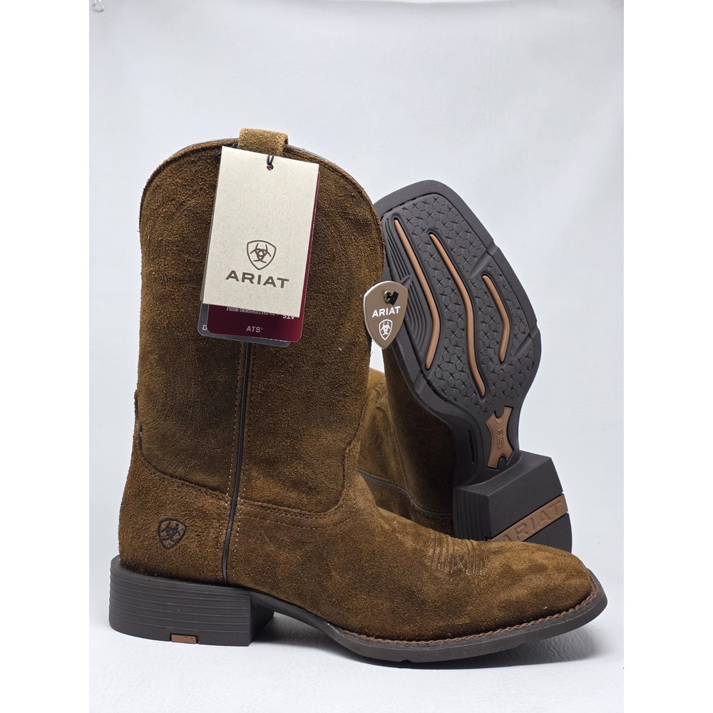 Ariat Sport Big Country Mens Western Boots Brown Roughout US Sz 11D 10064001 New